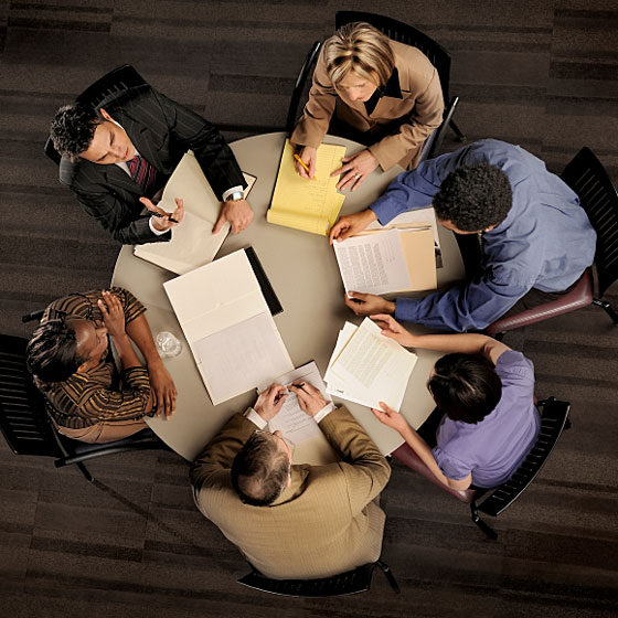 business meeting around a conference table