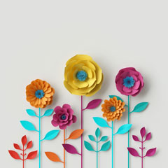 colorful paper flowers